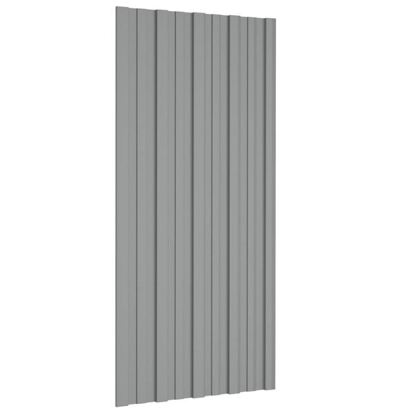 vidaXL Stre&scaron;ni panel 36 pcs Siva 100 x 45 cm Pocinkano jeklo