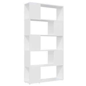 vidaXL Knjižna omara za razdelitev prostora bela 80x24x155 cm