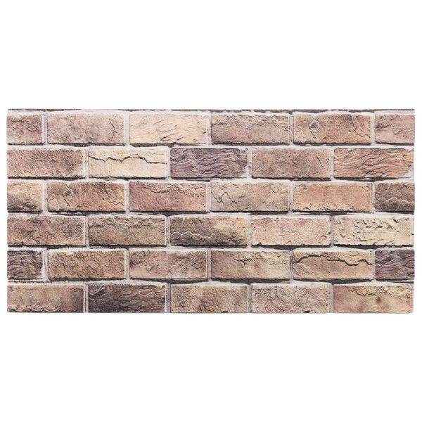 vidaXL Stenske plo&scaron;če 10 pcs Rjava in siva 100 x 50 cm EPS pena