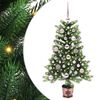 vidaXL Božično drevo med 150 LED z stojalom Zelena 90 cm PE