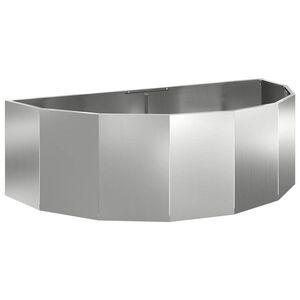 vidaXL Cvetlično korito srebrna 120 x 60 x 35 cm Cinkana jeklena