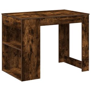 vidaXL Pisalna miza s predalom in polico dimljeni hrast 102x62x77,5 cm