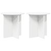 vidaXL Stojalo za rastline 2 pcs Bela &Oslash;40 x 40 cm Inženirski les