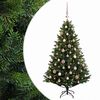 vidaXL Umetna božična jelka z bučko 120 cm 150 LED Toplo bela