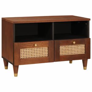 vidaXL TV omarica s predalom Rjava 70 x 33,5 x 46 cm Masiven les manga