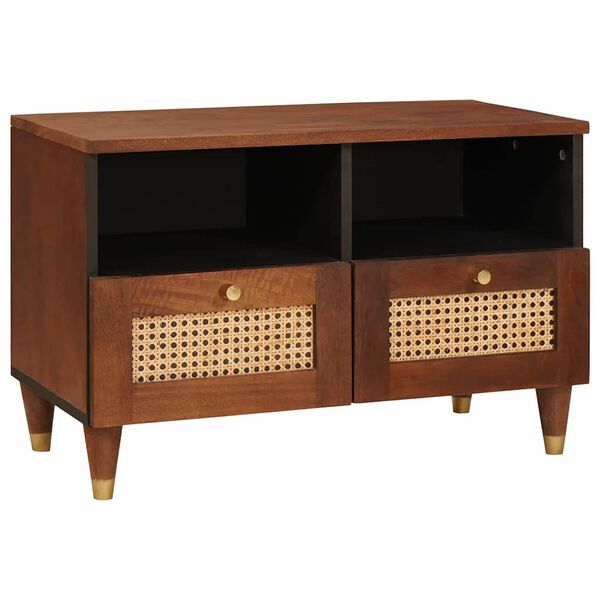 vidaXL TV omarica s predalom Rjava 70 x 33,5 x 46 cm Masiven les manga