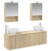 vidaXL Komplet omaric za kopalnico 5 pcs Sonoma hrast Inženirski les