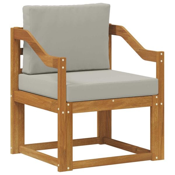 vidaXL Zunanji kavč Masivno akacijevo les in poliester