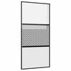 vidaXL Steklena vrata 102,5 x 2 x 205 cm Aluminij Črna