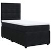 vidaXL Box spring postelja z vzmetnico črna 90x200 cm žamet