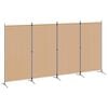 vidaXL 4-panelni pregradnik Bež 346 x 180 cm Blago