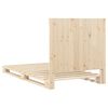 vidaXL Posteljni okvir z vzglavjem 100x200 cm trdna borovina