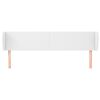 vidaXL Vzglavje z u&scaron;esi belo 183x23x78/88 cm umetno usnje