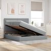 vidaXL Postelja z dodatnim prostorom za shranjevanje in LED osvetlitvijo