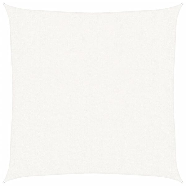 vidaXL Senčno jadro HDPE kvadratne oblike 2x2 m bele barve