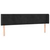 vidaXL LED posteljno vzglavje črno 163x16x78/88 cm žamet