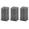 vidaXL Gabion 3 kosi pocinkana žica 25 x 25 x 50 cm
