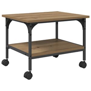 vidaXL Stojalo za tiskalnik Umetni hrast 50 x 40 x 38 cm