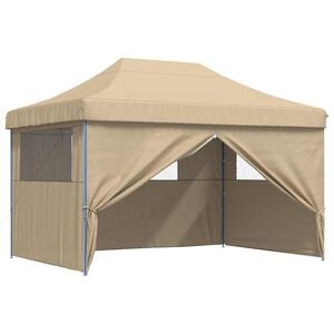 vidaXL Zabavni &scaron;otor 279 x 410 x 315 cm Bež Oxford tkanina