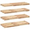 vidaXL Viseče police 4 kosi 100x30x4 cm neobdelan masiven les akacije