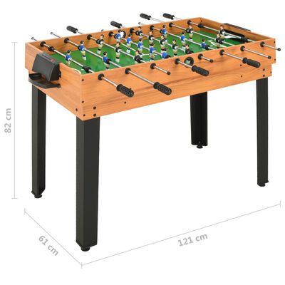 vidaXL Večnamenska igralna miza 15 v 1 121x61x82 cm javor