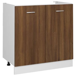 vidaXL Spodnja omarica za umivalnik &ldquo;Lyon&rdquo; rjav hrast 80x46x81,5cm