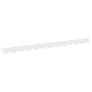vidaXL Robovi trave 10 pcs 102 x 4 x 4 cm Jeklo Bela