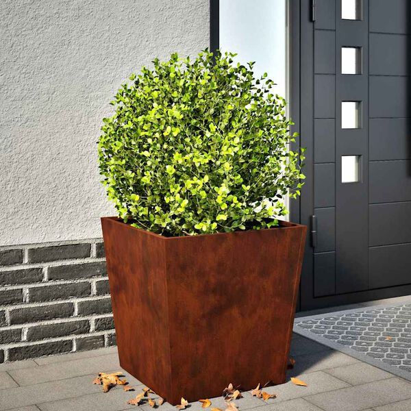 vidaXL Garden Planters 2 kosa 50x50x50 cm Weathering Steel