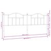 vidaXL Kovinsko posteljno vzglavje črno 200 cm