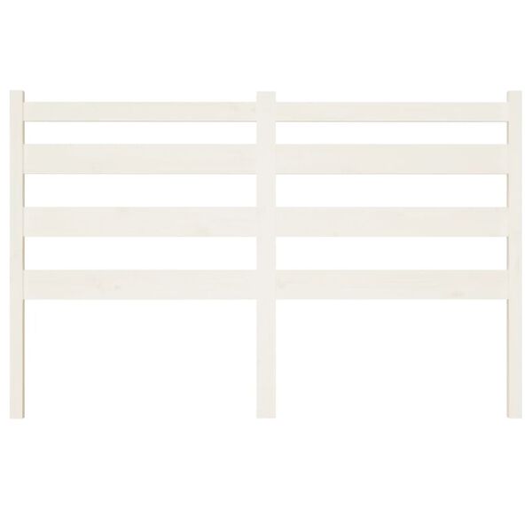 vidaXL Posteljno vzglavje belo 166x4x100 cm trdna borovina