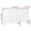 vidaXL Pokrov za radiator siv 149x20x82 cm inženirski les
