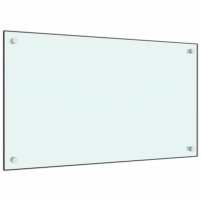 vidaXL Kuhinjska zaščitna obloga bela 70x40 cm kaljeno steklo
