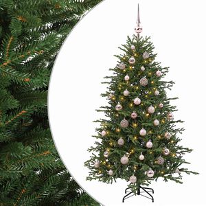 vidaXL Umetna božična jelka z bučko 120 cm 150 LED Toplo bela
