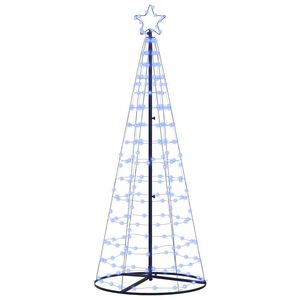 vidaXL LED božično drevesce EKENAS 250 cm 390 LED Modra Jeklo Modra