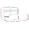 vidaXL Posteljni okvir brez vzmetnice moder 180x200 cm blago