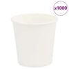 vidaXL Papirnate skodelice za kavo 1000 kosov 4oz 100ml Bela