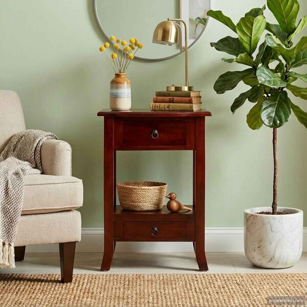 vidaXL Konzolna miza Rjava 50 x 29,5 x 76 cm Masivni mahagonijev les