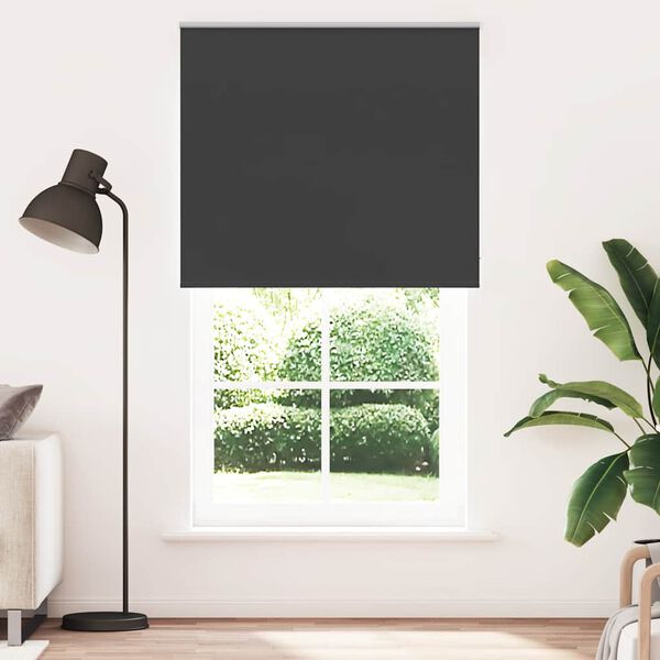 vidaXL Roleta Blackout Black 140x230 cm &Scaron;irina tkanine 136,6 cm