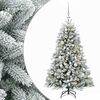 vidaXL Umjetno božično drevo z okrasnimi kroglami 120 cm 150 LED