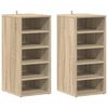 vidaXL Omarica za čevlje 2 kosa sonoma hrast 31,5x35x70 cm iverna pl.