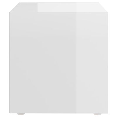 vidaXL TV omarica visok sijaj bela 37x35x37 cm iverna plošča