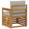vidaXL Zunanja garnitura za sedenje z blazino Naravna 71 x 63 x 73 cm