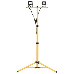 vidaXL LED reflektor s stojalom 2x10 W toplo bel