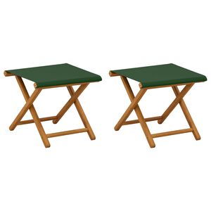 vidaXL Ležalnik 2 pcs Trdna Eukaliptusova Les Zelena