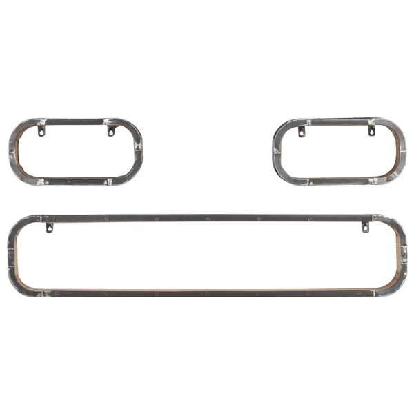 vidaXL Stenske police 3 kosi trden mangov les