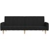 vidaXL Kavč dvosed z leži&scaron;čem črno blago