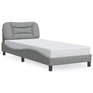 vidaXL Posteljni okvir brez vzmetnice Hvar svetlo siv 80x200 cm blago