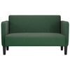 vidaXL Loveseat kavč temno zelena 109 cm velur tkanina