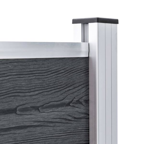 vidaXL Ograjni stebrički 3 kosi iz aluminija 185 cm