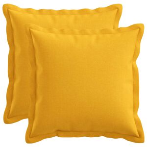 vidaXL Blazina z blazino HOUTEN 2 kos Svetlo rumena Lažni lanu